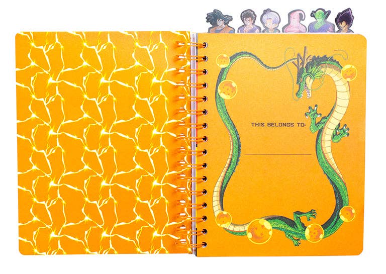 Dragon Ball Z Spiral Notebook – 192-Page 6-Section Saiyan Notebook