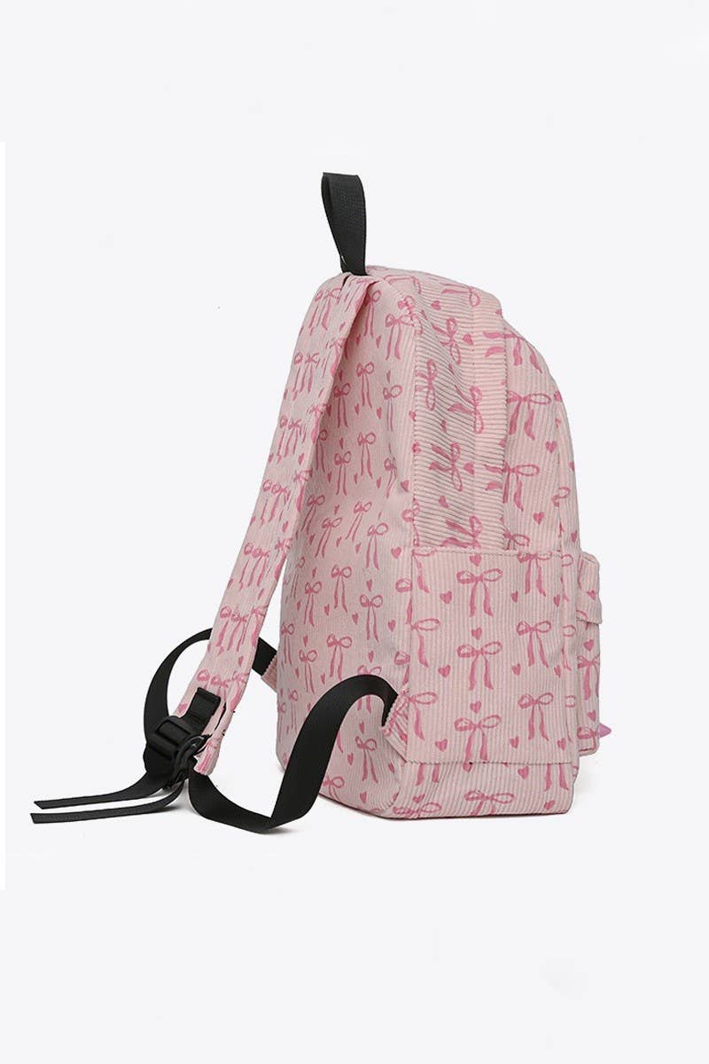 Coquette Bow Corduroy Backpack