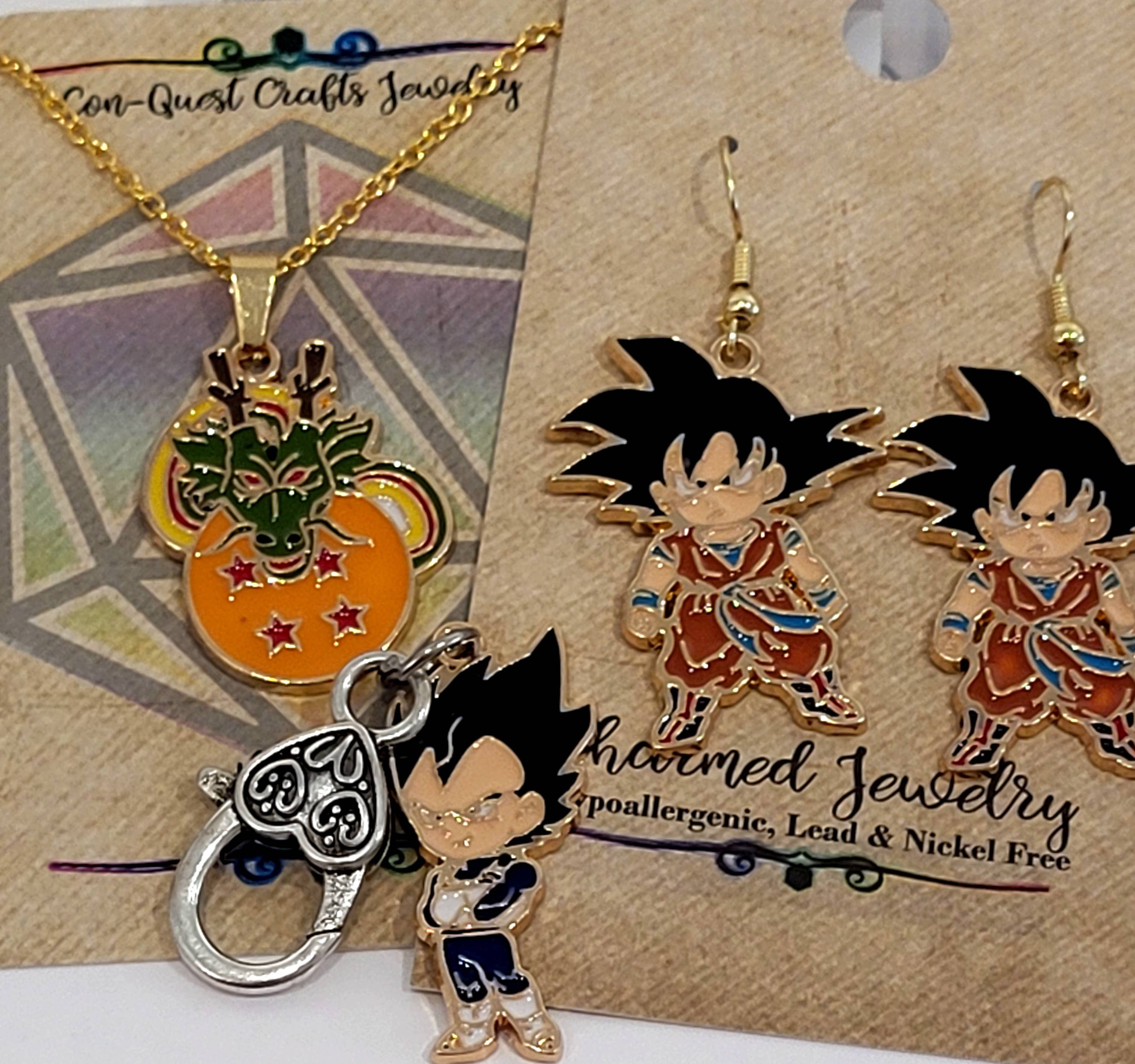 Shounen Anime Inspired Earrings, Necklaces & Zipper Pulls