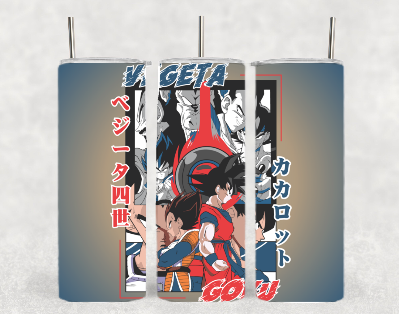Vegeta & Goku Dragon Ball Z Tumbler – 20oz Insulated Steel Cup