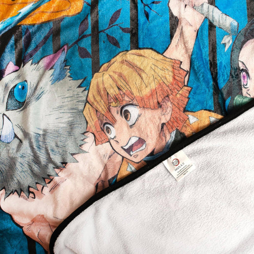 Demon Slayer Fleece Throw Blanket – 45x60" Officially Licensed