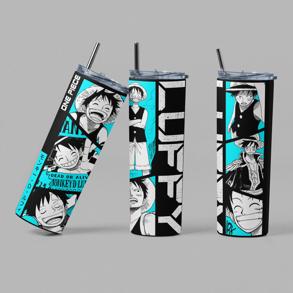 Pirate Captain Anime Inspired Tumbler – 20oz Stainless Steel Skinny Tumbler