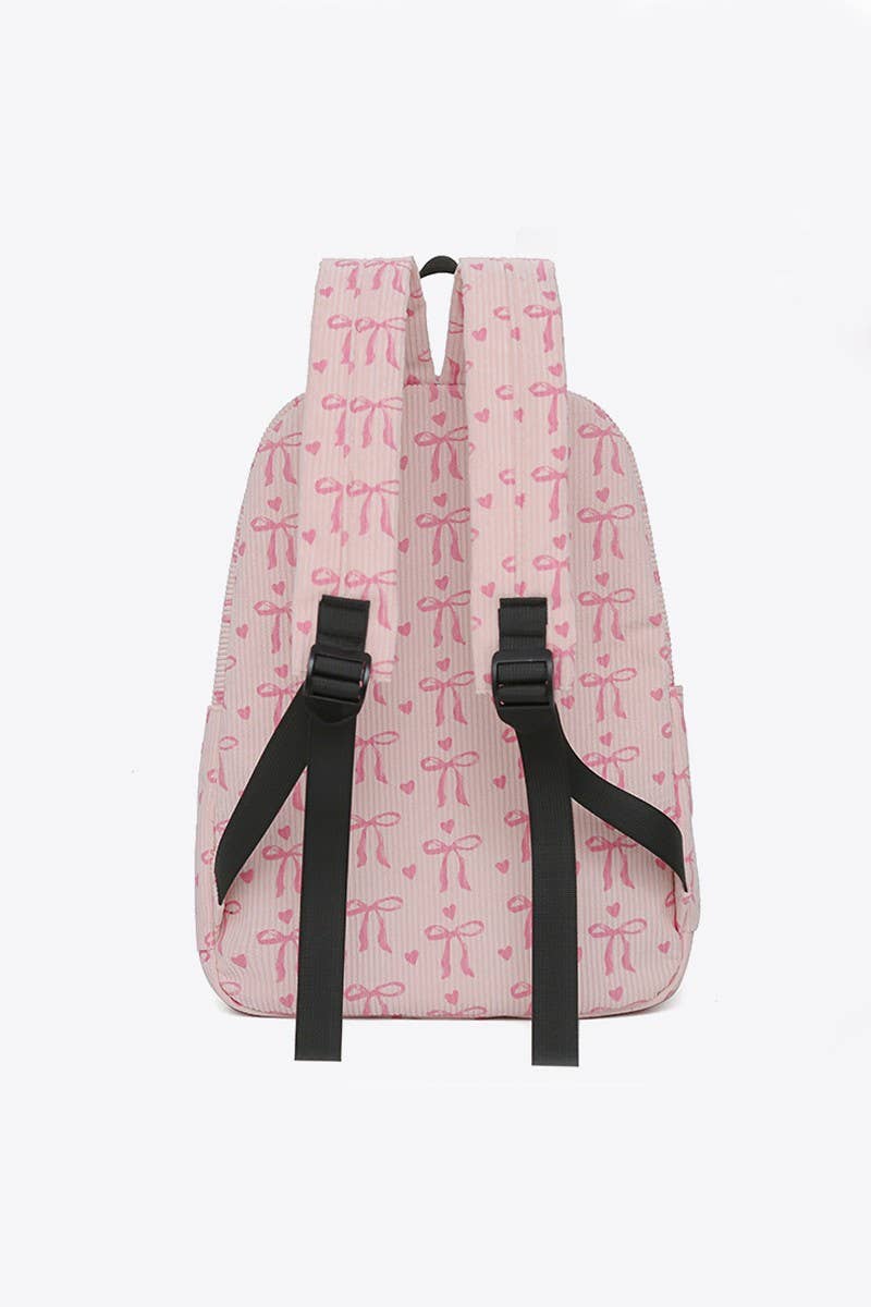 Coquette Bow Corduroy Backpack