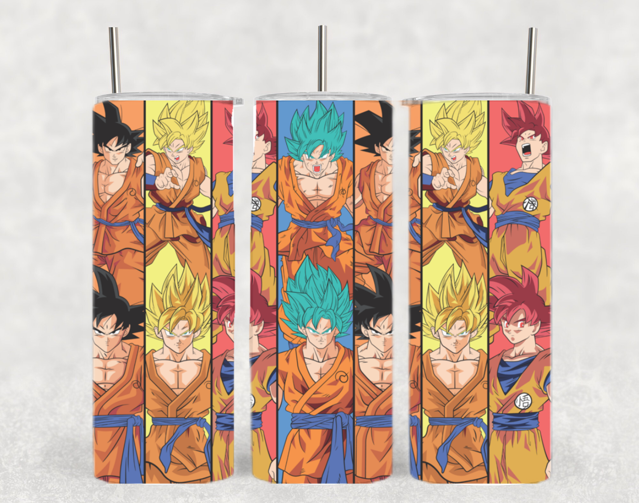 Dragon Ball Z Goku & Vegeta Manga Panels Tumbler – 20oz Stainless Steel