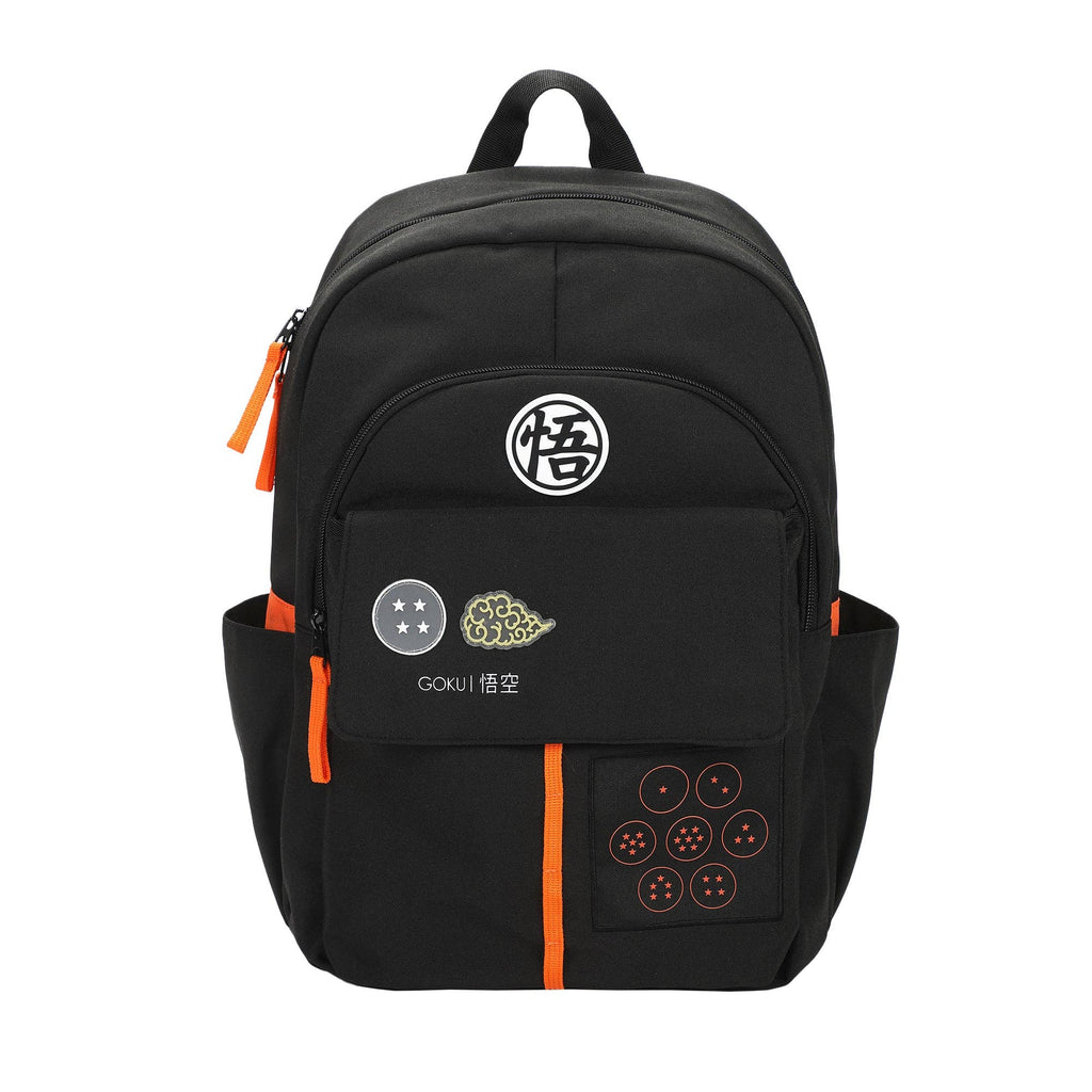Dragon Ball Z Goku Symbols Adult Commuter Backpack – 17.5" Black Laptop Bag