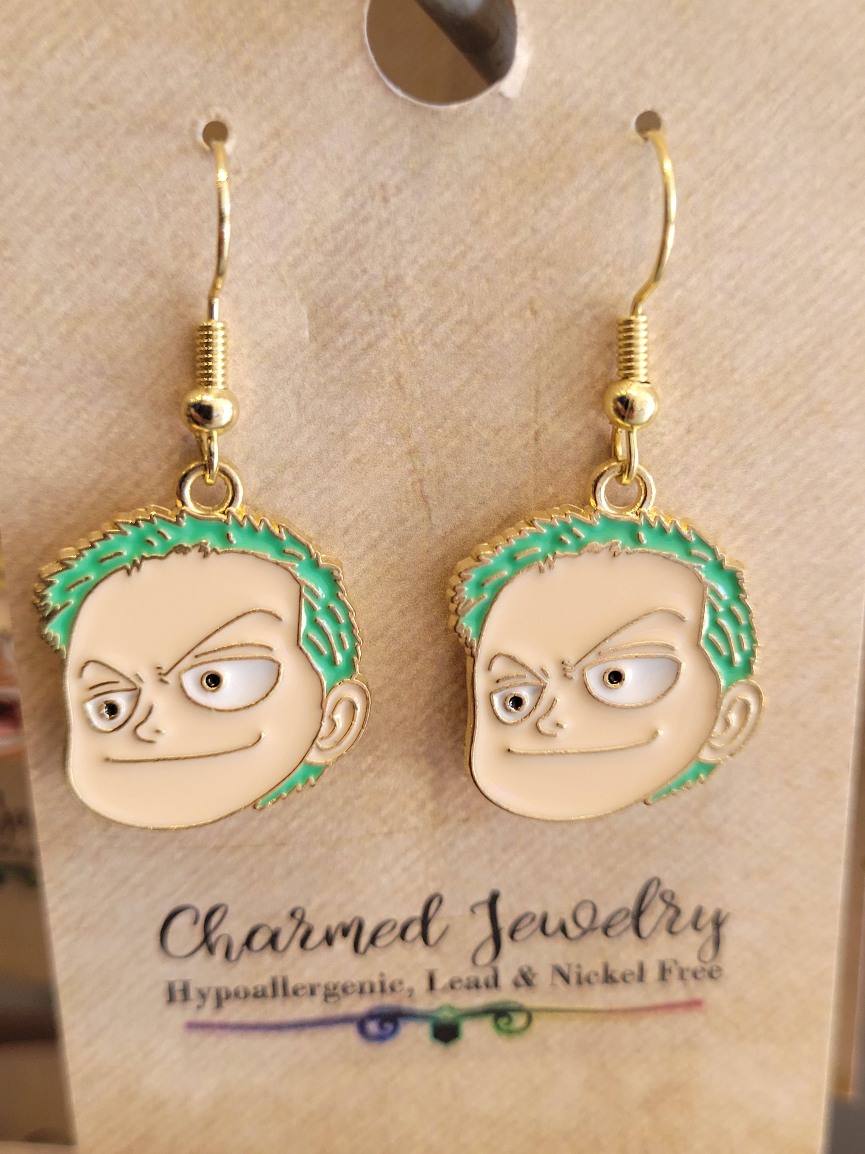 Shounen Anime Inspired Earrings, Necklaces & Zipper Pulls