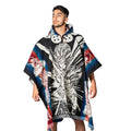 Goku Inspired Anime Alpaca Poncho – Unisex Handwoven Ecuador Wool Poncho